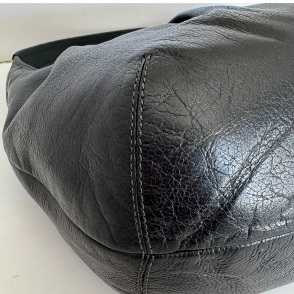 Coach Black Pleated Leather Ergo Hobo Bag - Picture 3 of 8